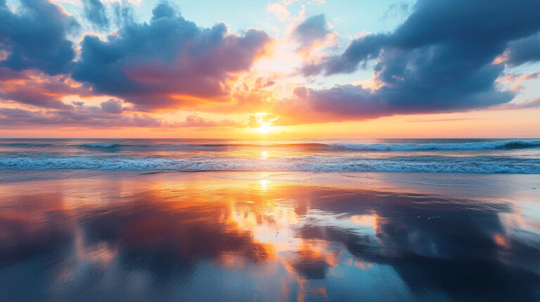 Image of an amazing sunrise in Bethany beach