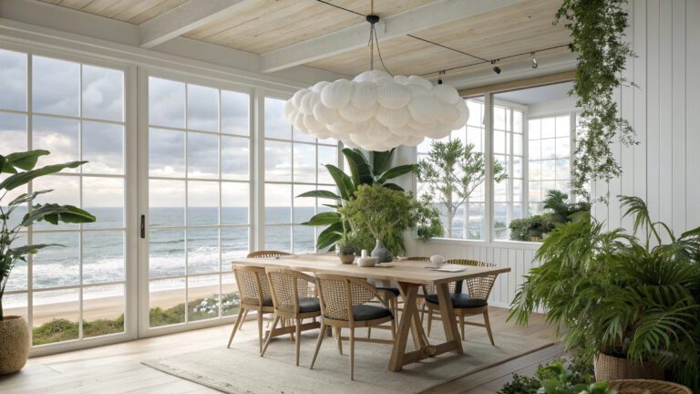Image of a luxury home in Bethany Beach featuring the sun room overlooking the Atlantic Ocean