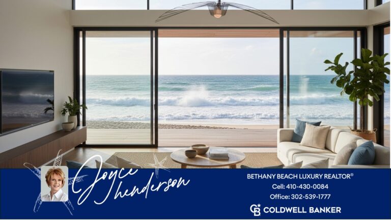 image of a family room in a bethany beach luxury home overlooking the ocean