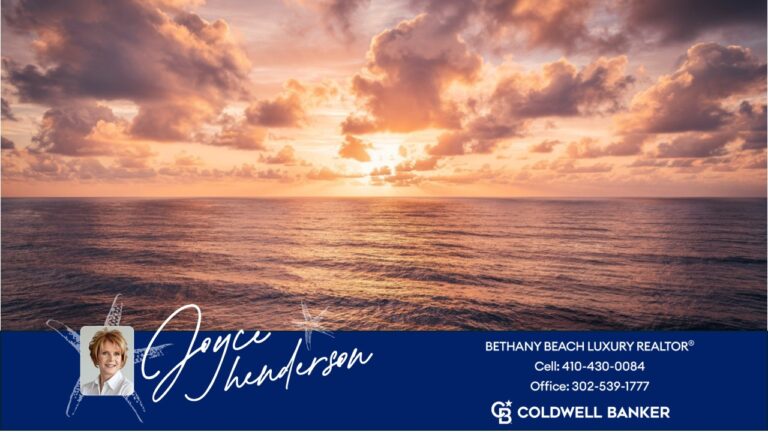 image of sunrise over the ocean at bethany beach around lucury homes